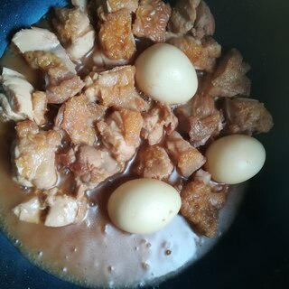 鶏もも肉とゆで卵のサッパリ煮